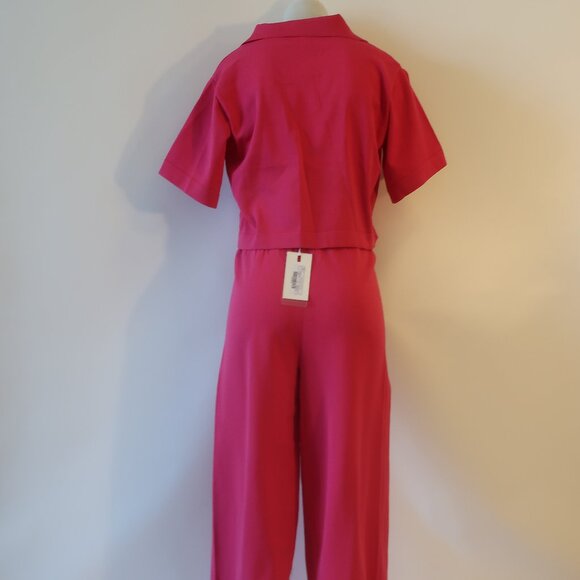 NWT Womens Endless Rose Sanctuary Hot Pink Loungewear Knit 2 Pc Set Top Pants M - Picture 9 of 13